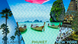 Top three destinations for this Christmas holiday according to Hotelbeds (inn descending order): Orlando, Phuket and New York.