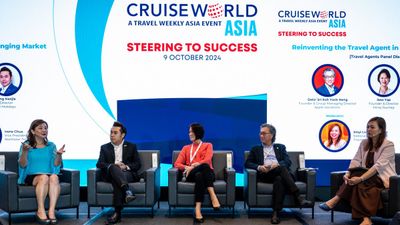 From left: Irene Chua, vice president/group publisher, Northstar Travel Group; Ong Hanjie, director, EU Holidays; Jess Yap, founder & Director, Intriq Journey; Dato' Sri Koh Yock Heng, founder & group managing director, Apple Vacations; Xinyi Liang-Pholsena, editorial director, Travel Weekly Asia