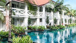 The Barracks Hotel Sentosa is highlighted as a tranquil retreat with historical roots in the video campaign.