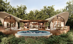 Each tent features roll-up canvas walls blending indoors with outdoors, offering guests immersive views, private plunge pools, and elevated treetop perspectives of the Masai Mara wilderness.